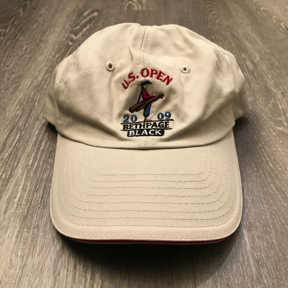 US Open Bethpage Black Golf 2009 USGA Member Adjustable Strapback Hat Adult OSFA